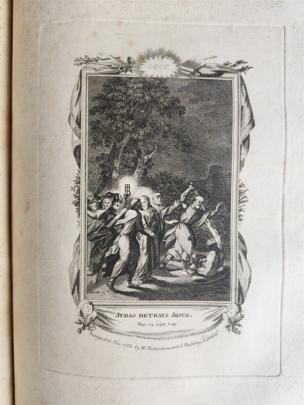 1786 BIBLE in ENGLISH antique ILLUSTRATED FOLIO OLD & NEW TESTAMENT