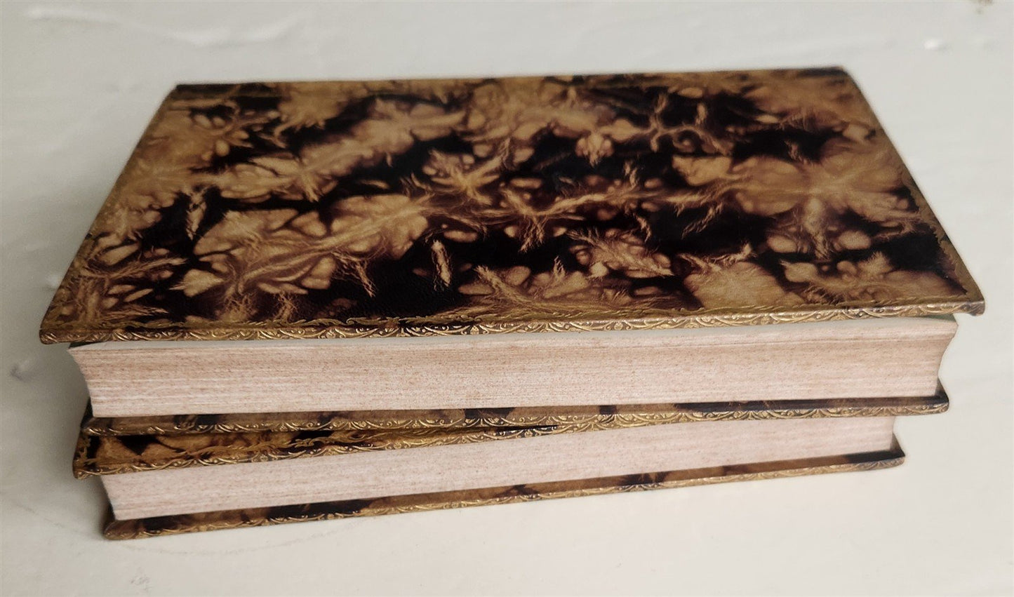 1855 WORKS by Heinrich Koenig antique 2 VOLUMES w/ DECORATIVE BINDINGS in German