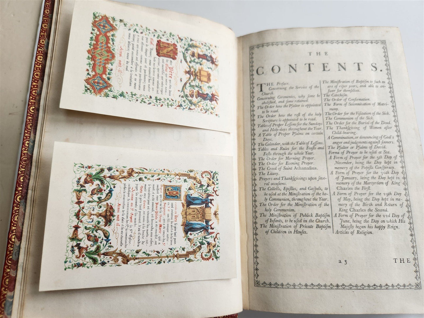 1761 BOOK of COMMON PRAYER Printed by John Baskerville antique