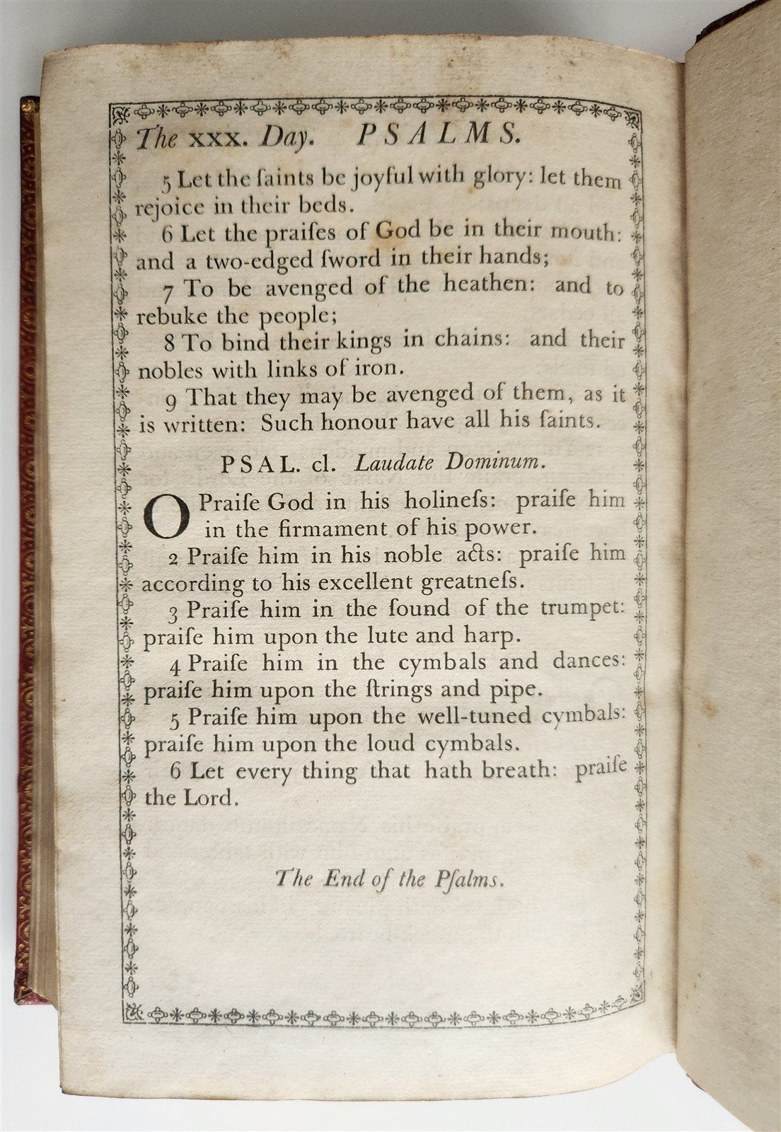 1761 BOOK of COMMON PRAYER Printed by John Baskerville antique