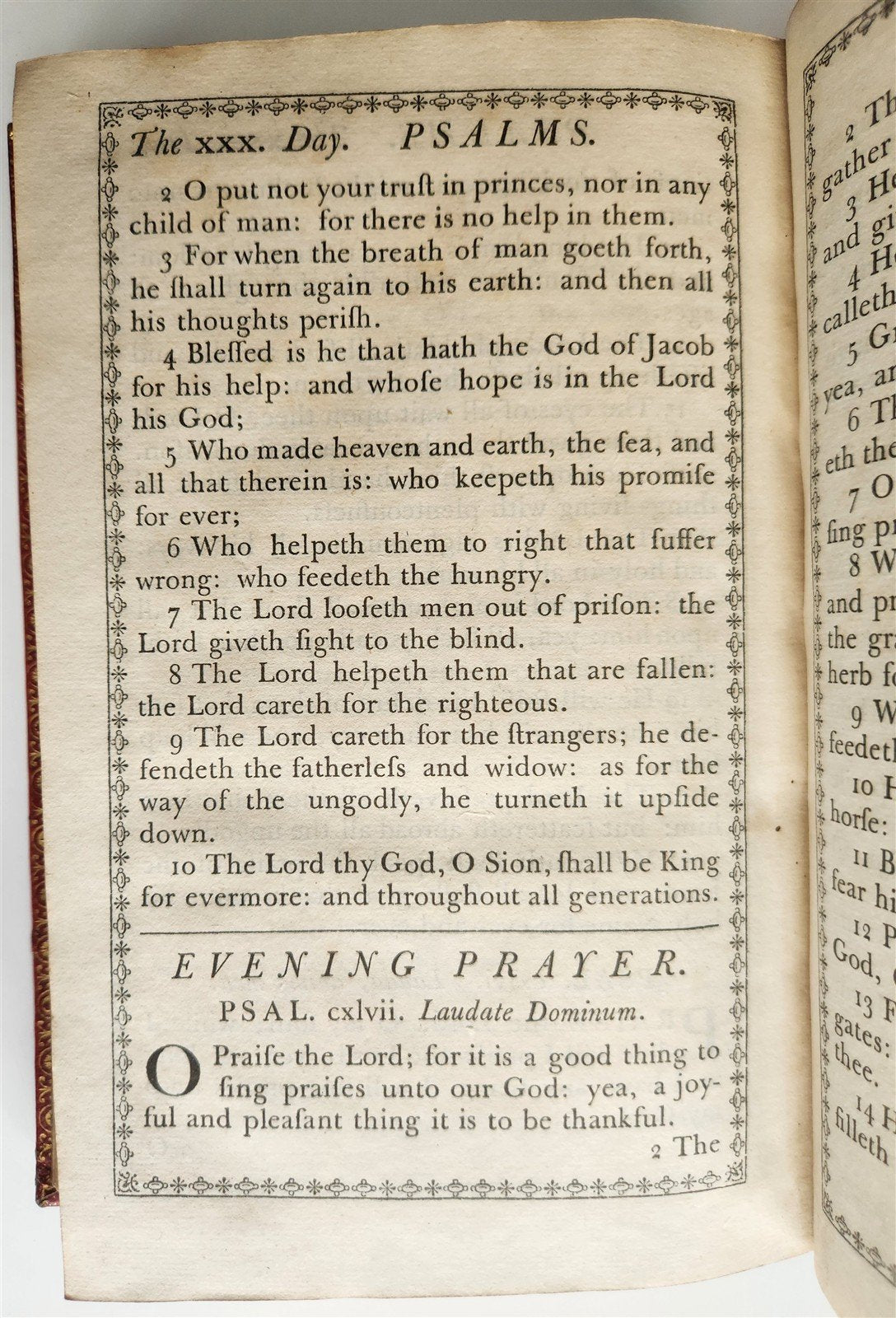 1761 BOOK of COMMON PRAYER Printed by John Baskerville antique