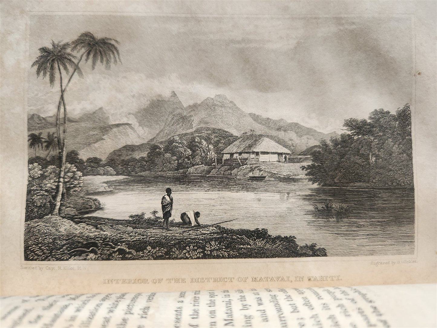 1829 POLYNESIA ILLUSTRATED 2 VOLS antique History Mythology Traditions Manners