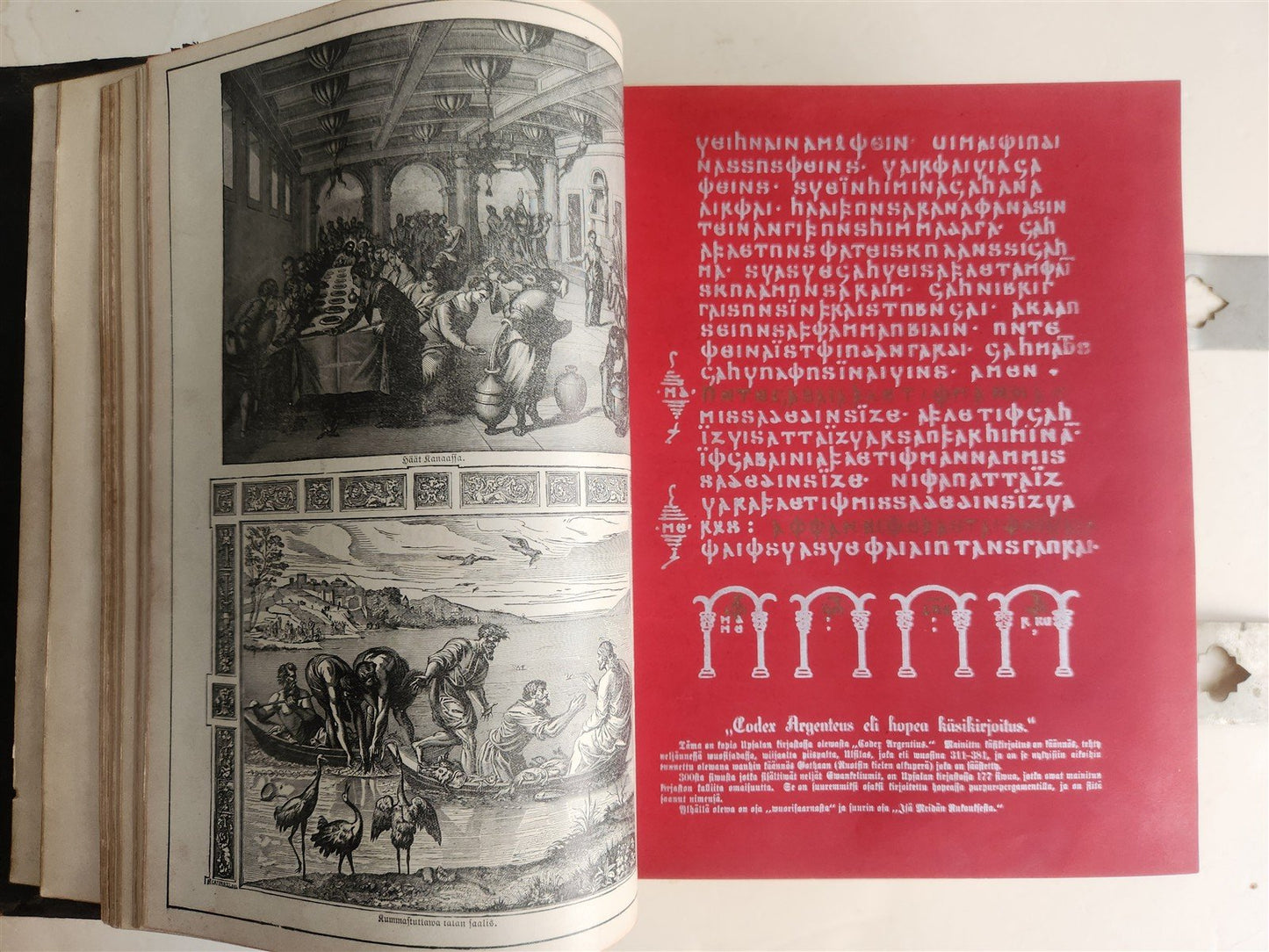 1890 BIBLE in FINNISH ANTIQUE VICTORIAN MASSIVE FOLIO GUSTAVE DORE ILLUSTRATED