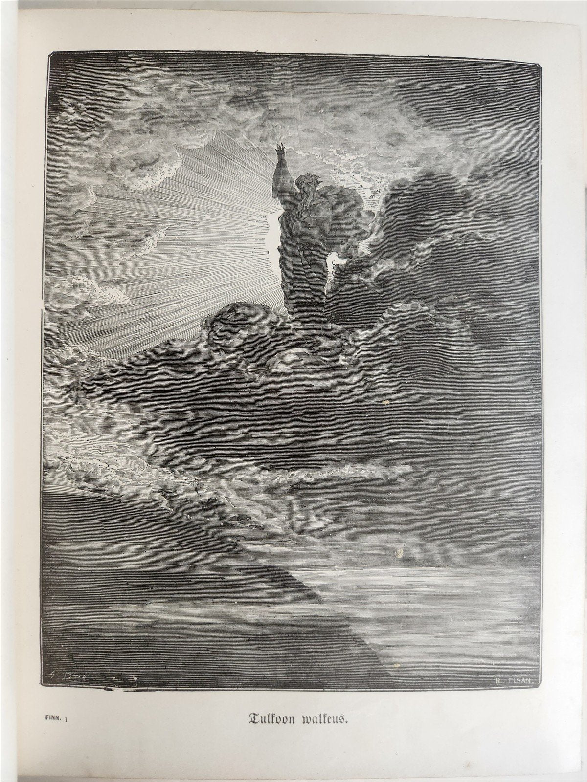 1890 BIBLE in FINNISH ANTIQUE VICTORIAN MASSIVE FOLIO GUSTAVE DORE ILLUSTRATED