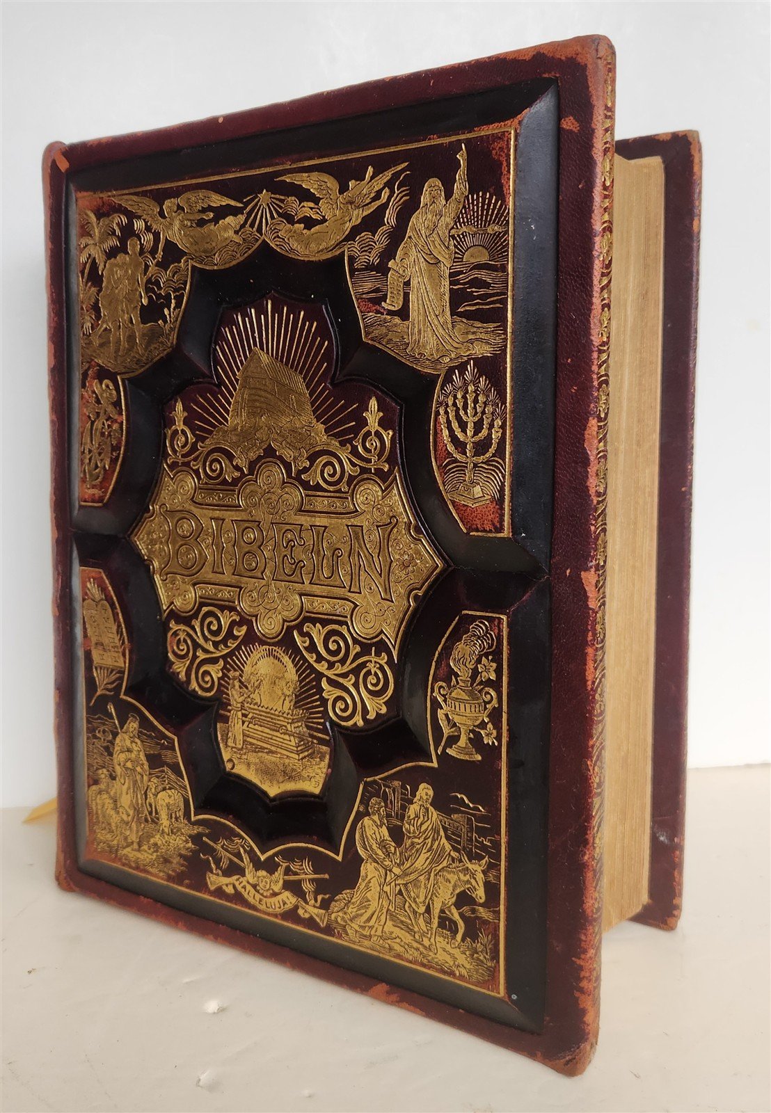 1890 BIBLE in SWEDISH ANTIQUE VICTORIAN MASSIVE FOLIO GUSTAVE DORE ILLUSTRATED