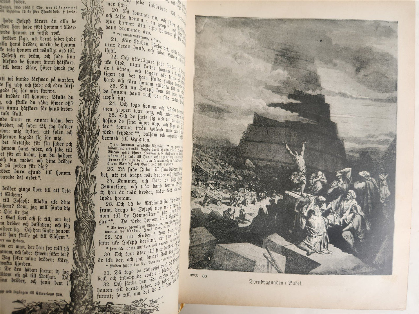1890 BIBLE in SWEDISH ANTIQUE VICTORIAN MASSIVE FOLIO GUSTAVE DORE ILLUSTRATED