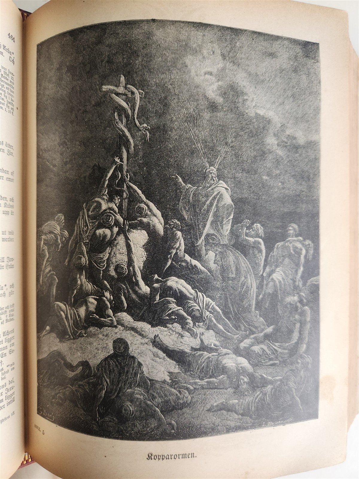 1890 BIBLE in SWEDISH ANTIQUE VICTORIAN MASSIVE FOLIO GUSTAVE DORE ILLUSTRATED
