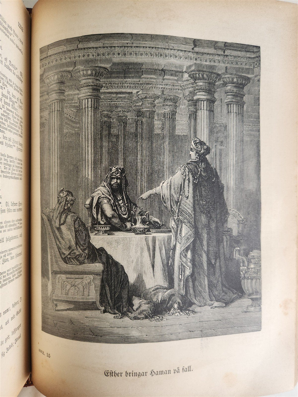 1890 BIBLE in SWEDISH ANTIQUE VICTORIAN MASSIVE FOLIO GUSTAVE DORE ILLUSTRATED