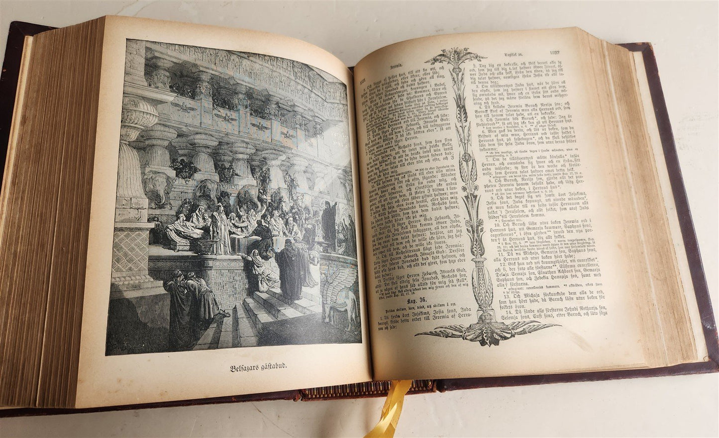 1890 BIBLE in SWEDISH ANTIQUE VICTORIAN MASSIVE FOLIO GUSTAVE DORE ILLUSTRATED