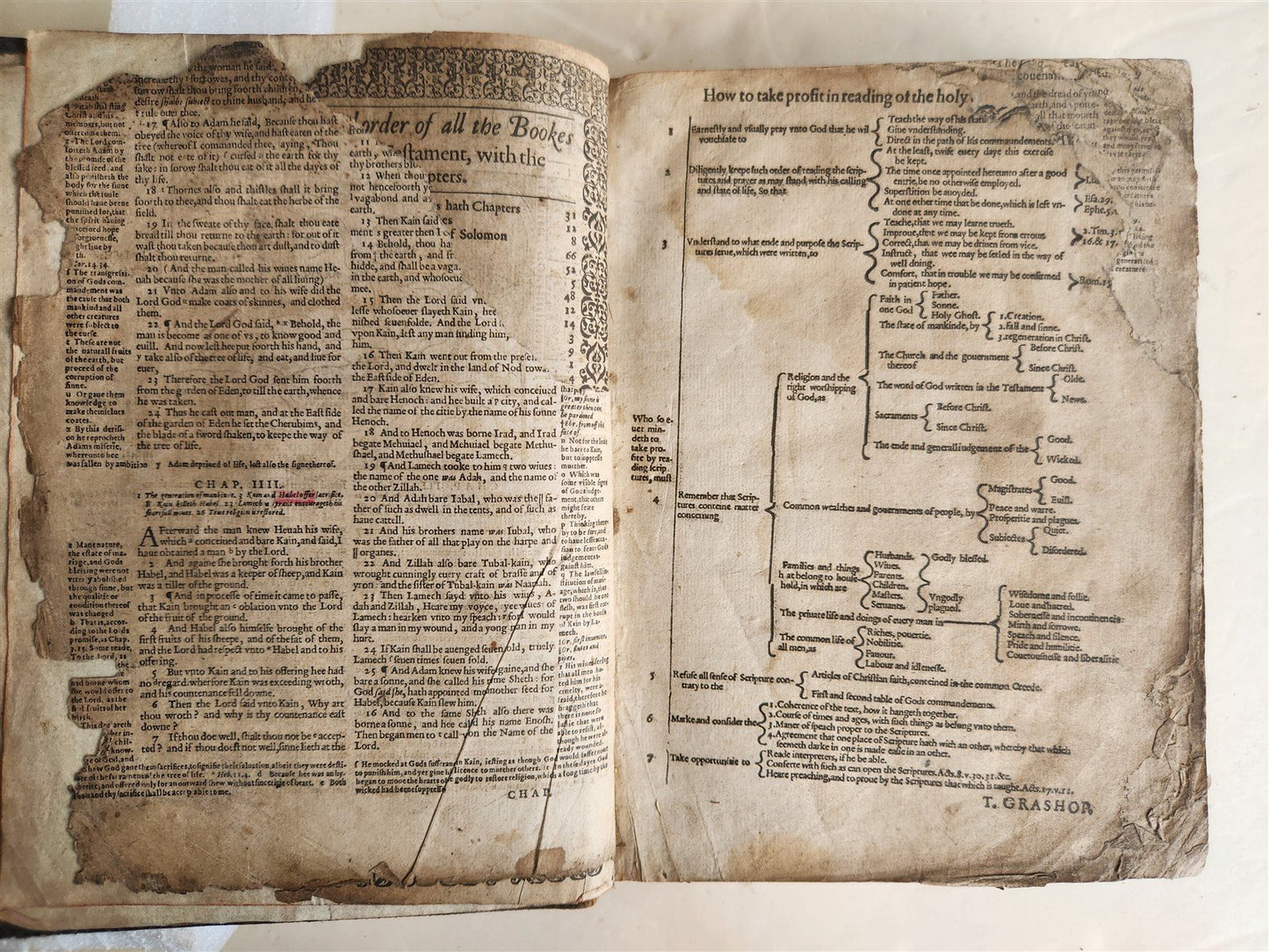 1615 BIBLE in ENGLISH by ROBERT BARKER antique ILLUSTRATED