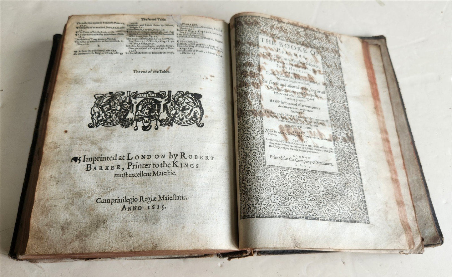 1615 BIBLE in ENGLISH by ROBERT BARKER antique ILLUSTRATED