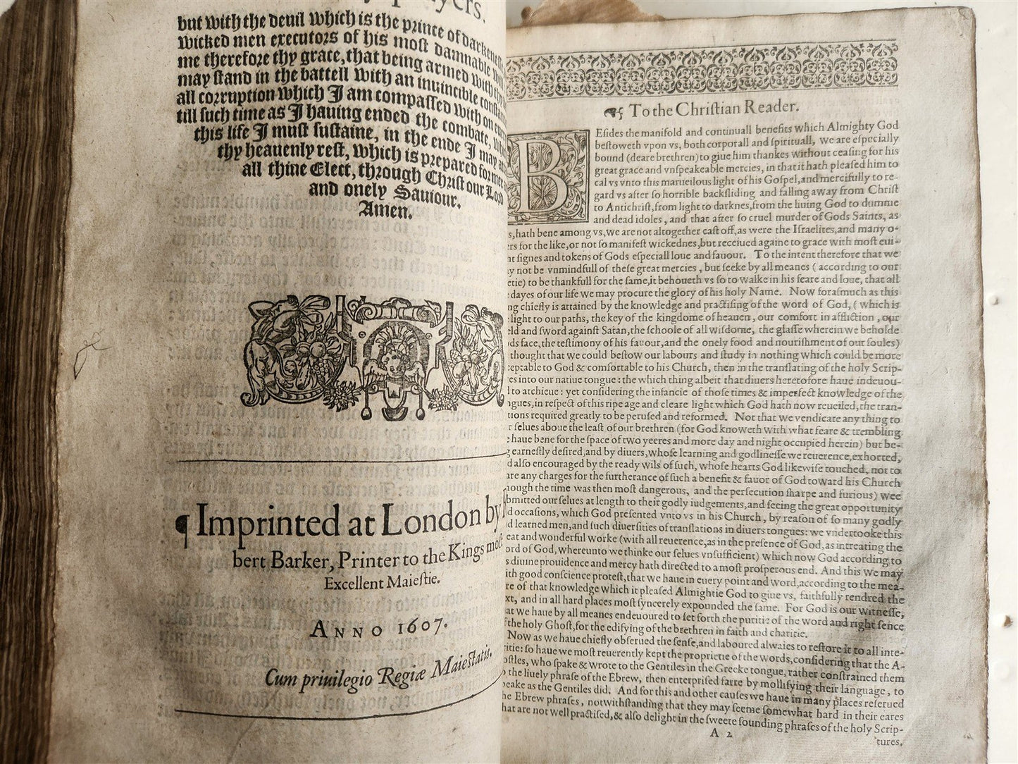 1610 BIBLE in ENGLISH by ROBERT BARKER antique GENEVA VERSION