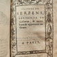 1584 ILLUSTRATED HISTORY of PLANTS & ANIMALS by Linocier antique VELLUM BOUND