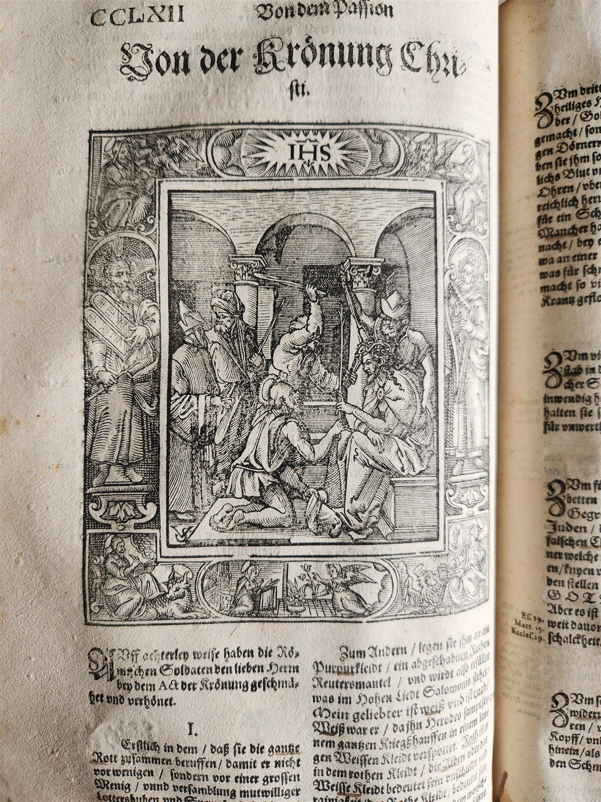 1607 GERMAN THEOLOGY ILLUSTRATED antique PIGSKIN BOUND FOLIO
