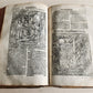 1607 GERMAN THEOLOGY ILLUSTRATED antique PIGSKIN BOUND FOLIO