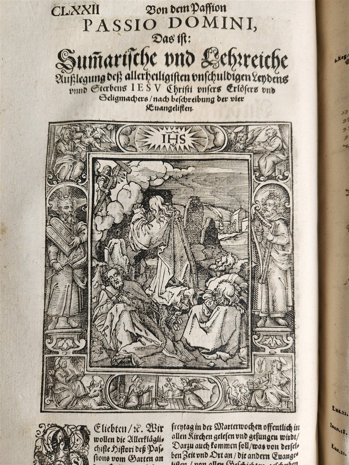 1607 GERMAN THEOLOGY ILLUSTRATED antique PIGSKIN BOUND FOLIO