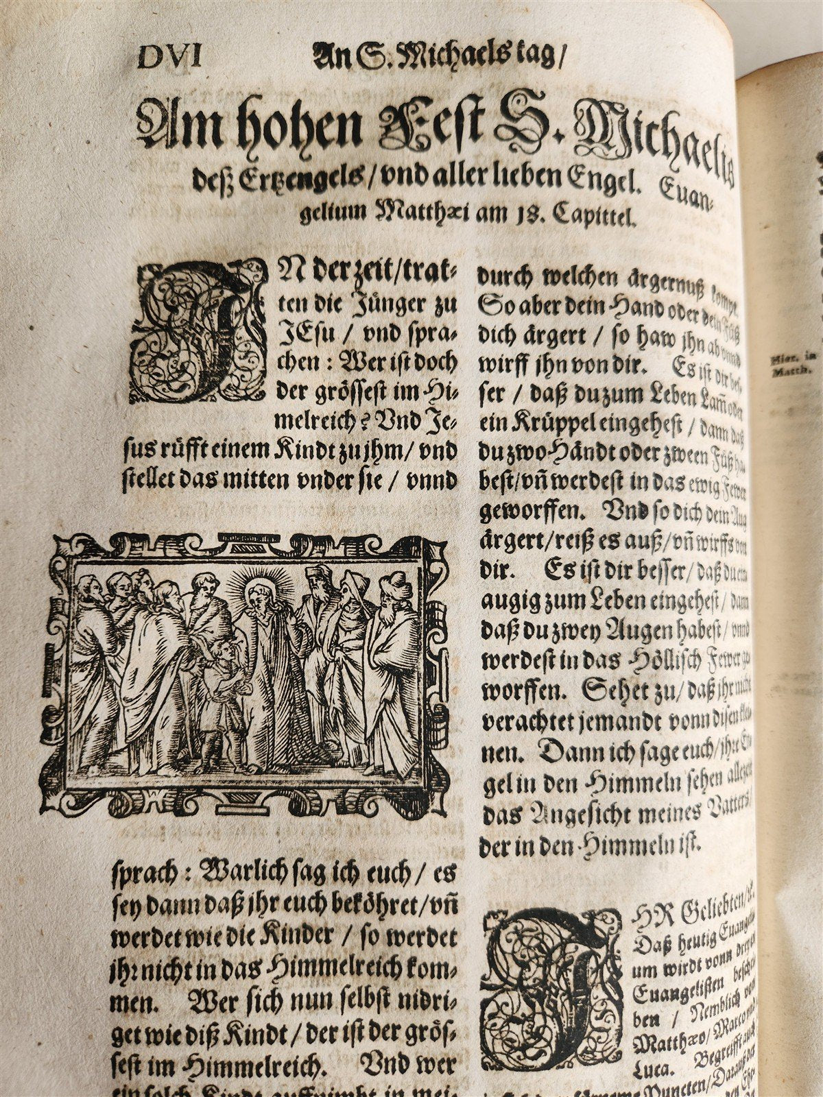 1607 GERMAN THEOLOGY ILLUSTRATED antique PIGSKIN BOUND FOLIO