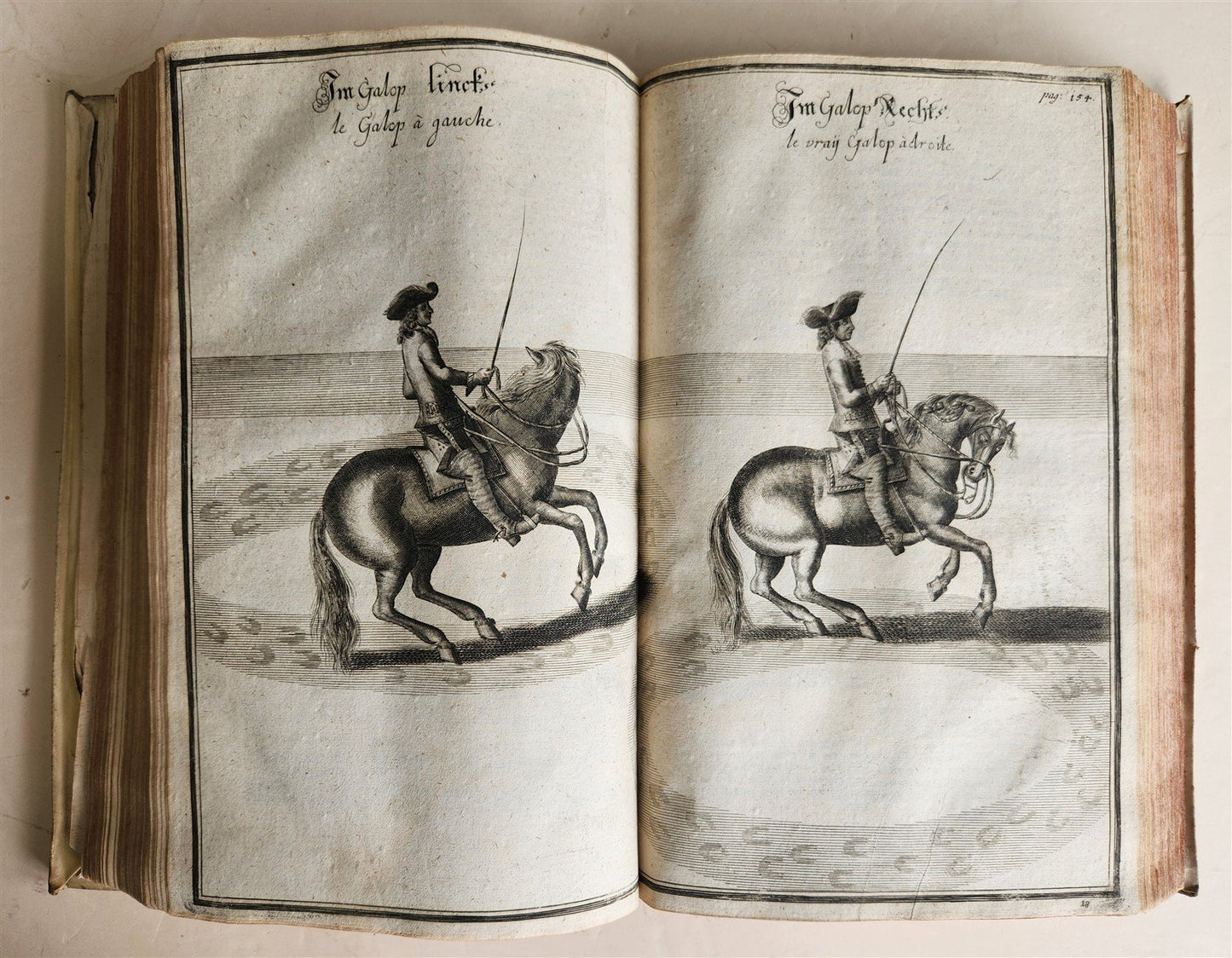 1700 HORSE BOOK FULLY ILLUSTRATED antique RIDING SCHOOL FOLIO
