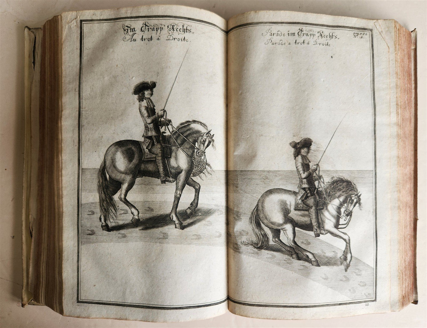 1700 HORSE BOOK FULLY ILLUSTRATED antique RIDING SCHOOL FOLIO