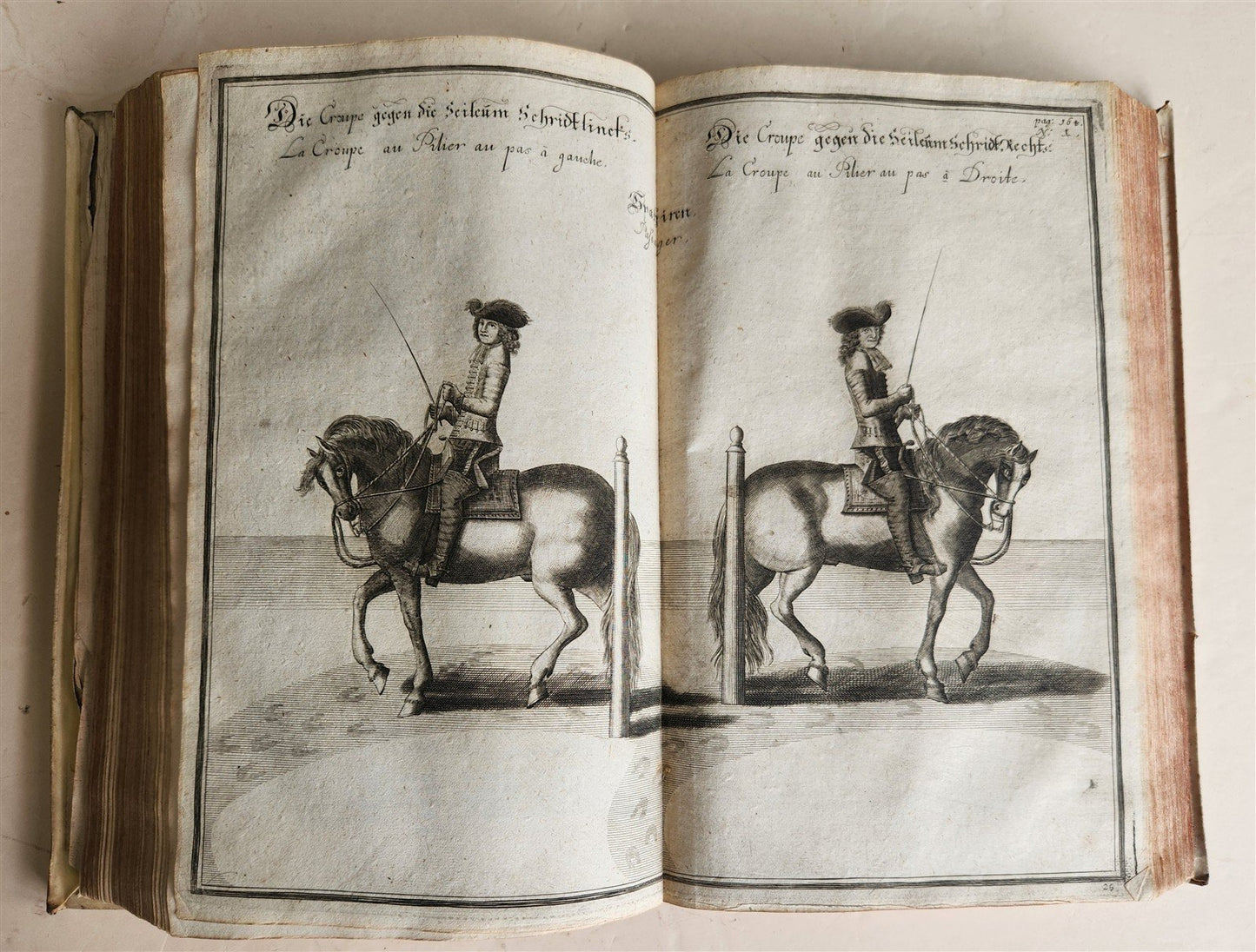 1700 HORSE BOOK FULLY ILLUSTRATED antique RIDING SCHOOL FOLIO