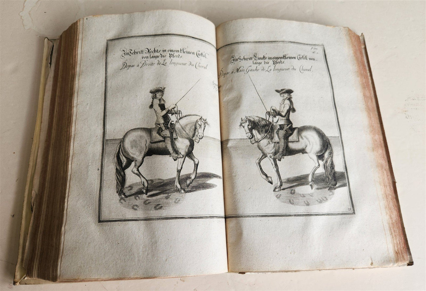 1700 HORSE BOOK FULLY ILLUSTRATED antique RIDING SCHOOL FOLIO