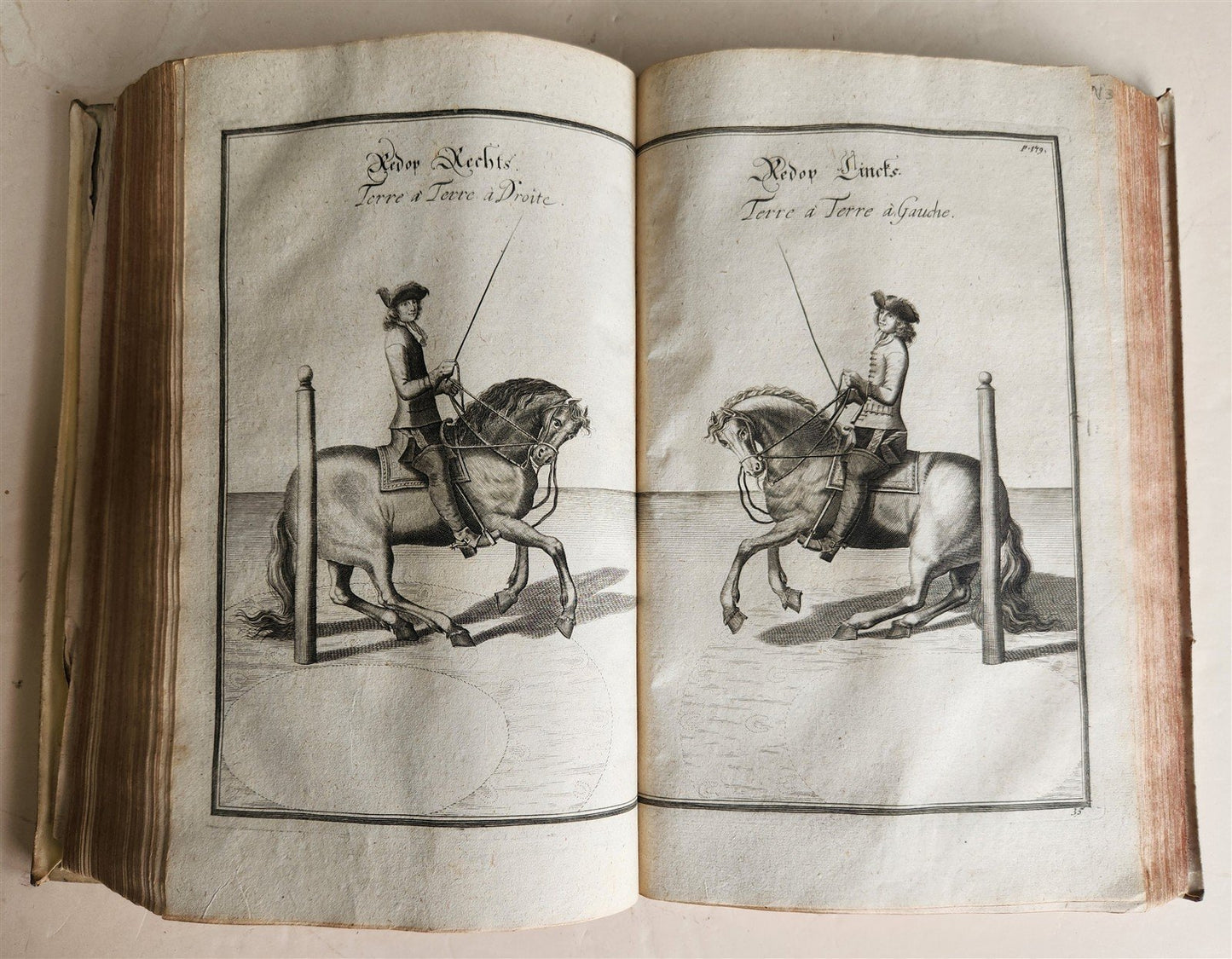 1700 HORSE BOOK FULLY ILLUSTRATED antique RIDING SCHOOL FOLIO