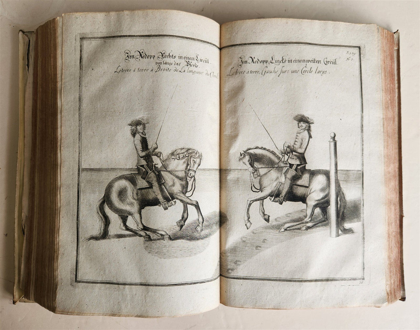 1700 HORSE BOOK FULLY ILLUSTRATED antique RIDING SCHOOL FOLIO