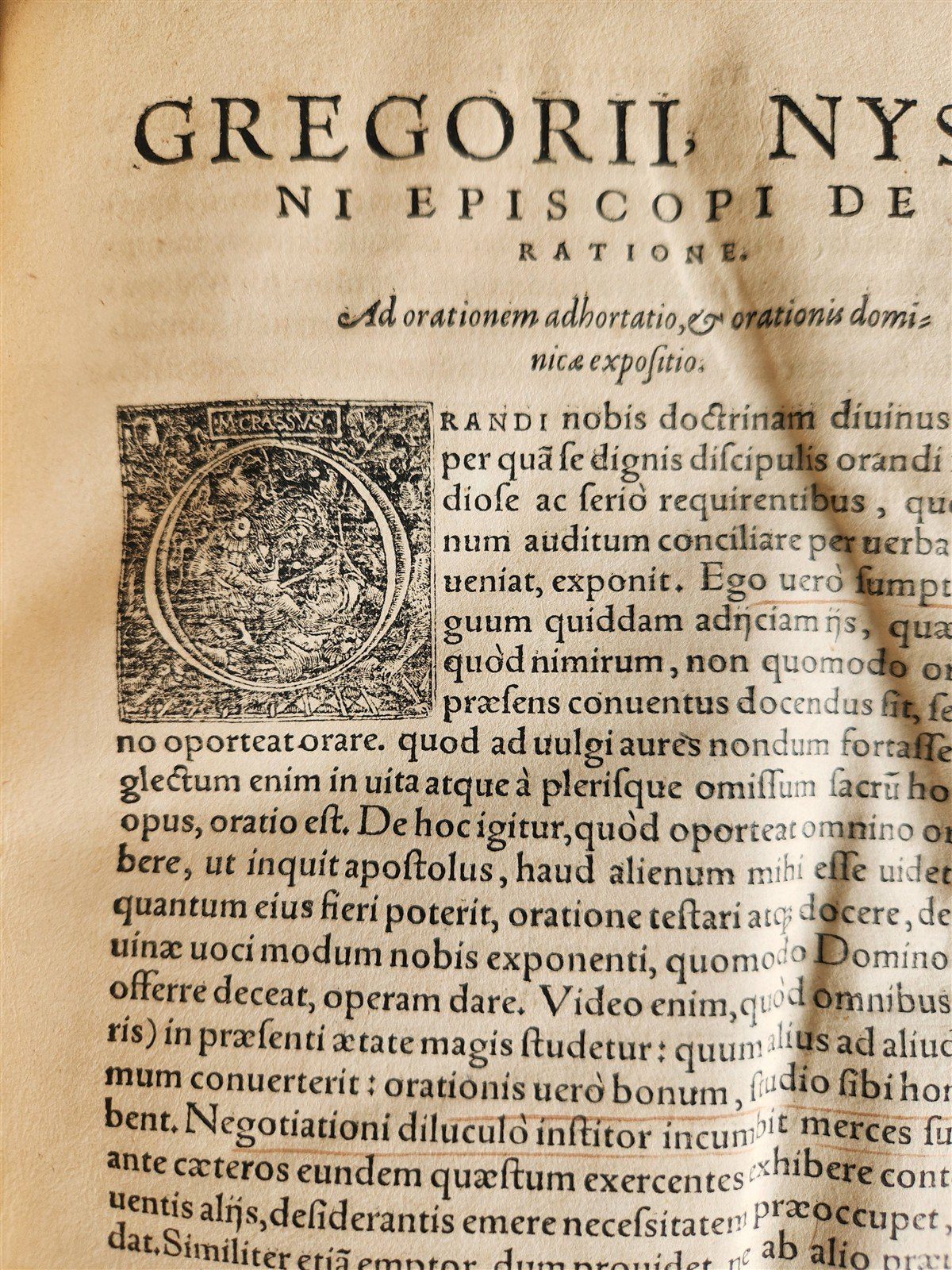 1562 PHILOSOPHY by Gregory of Nyssa antique PIGSKIN BOUND 16th CENTURY FOLIO