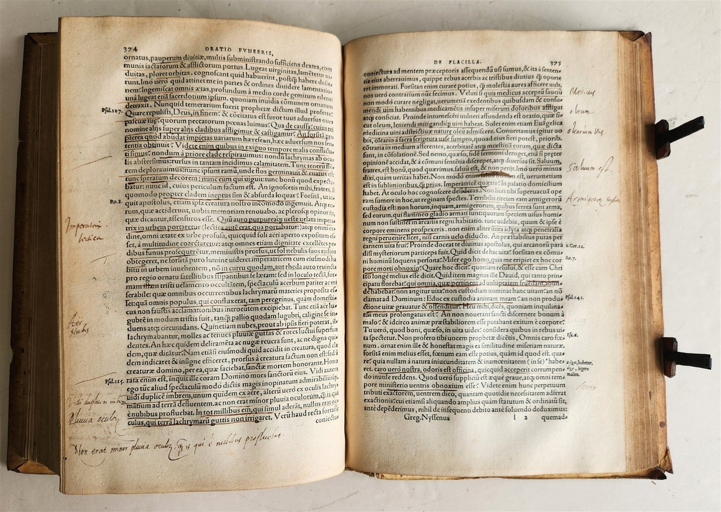 1562 PHILOSOPHY by Gregory of Nyssa antique PIGSKIN BOUND 16th CENTURY FOLIO