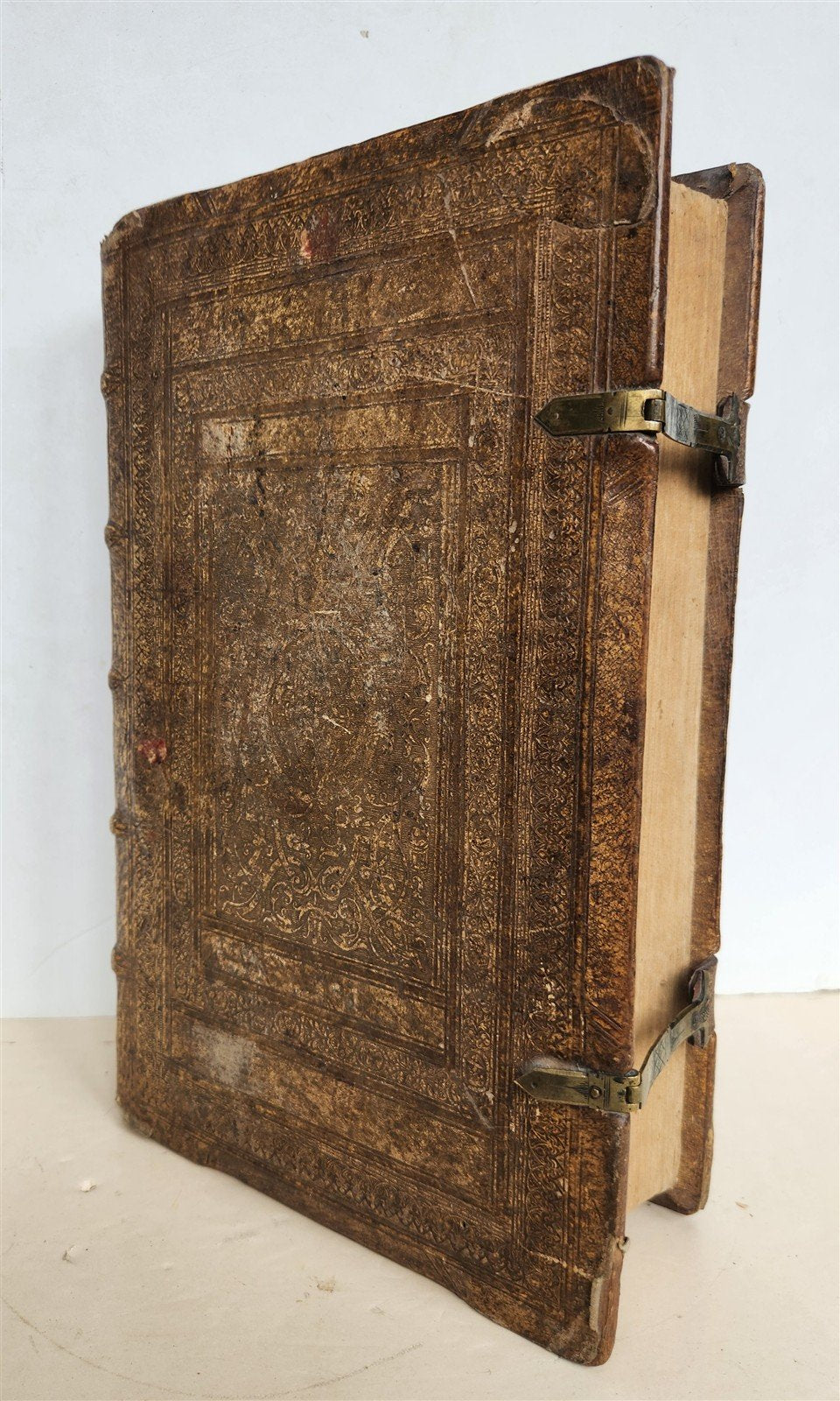 1569 FLAVIUS JOSEPHUS ILLUSTRATED JEWISH HISTORY antique PIGSKIN FOLIO JUDAICA