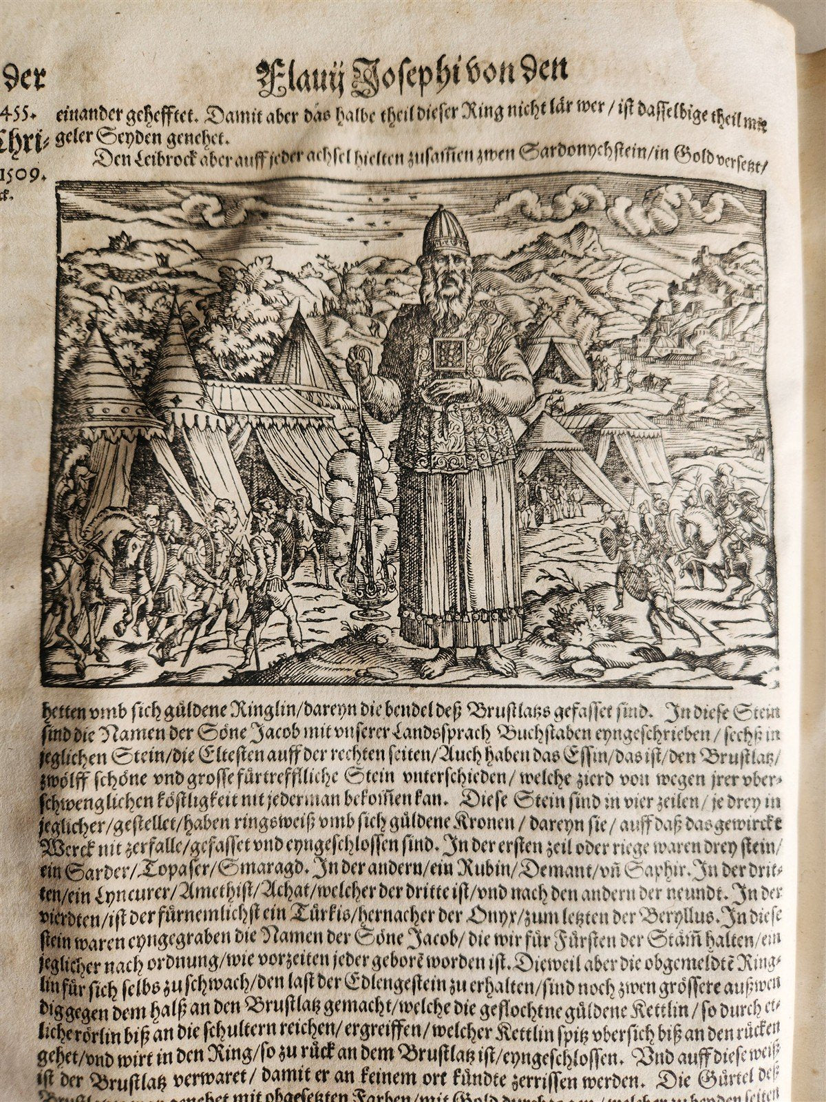 1569 FLAVIUS JOSEPHUS ILLUSTRATED JEWISH HISTORY antique PIGSKIN FOLIO JUDAICA