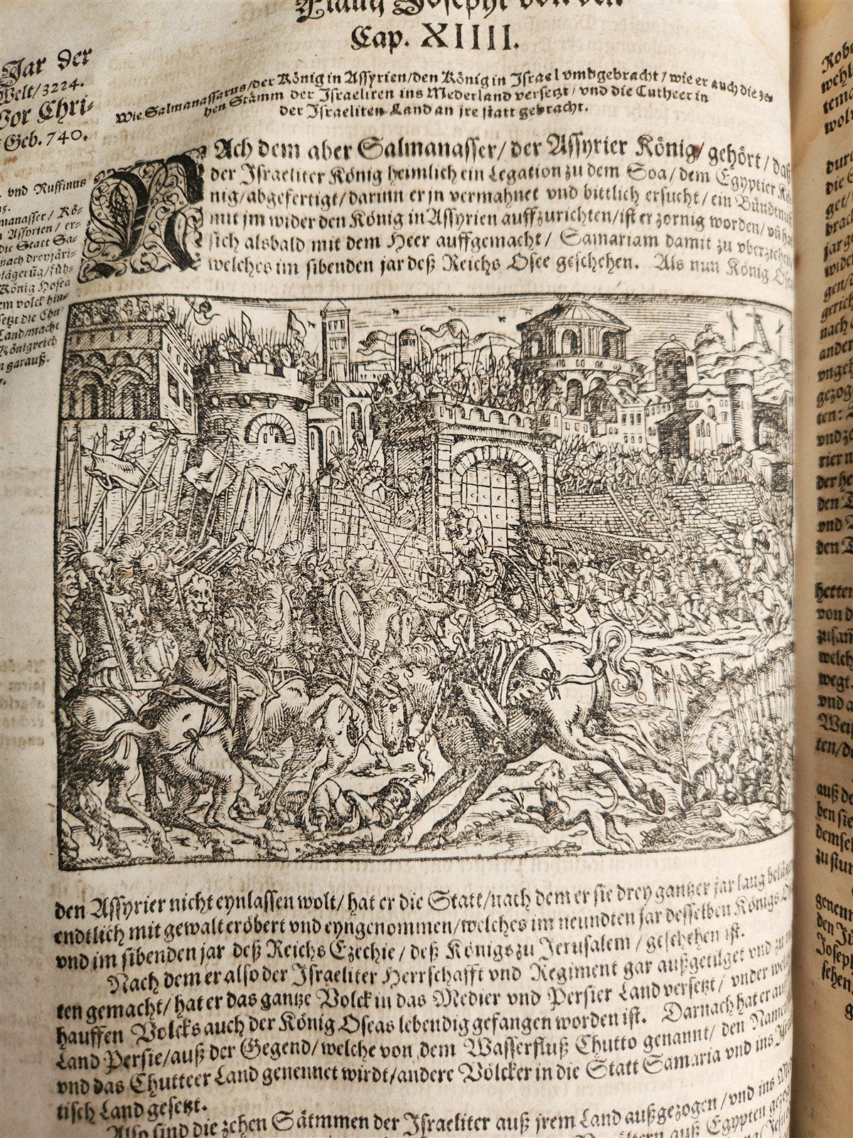 1569 FLAVIUS JOSEPHUS ILLUSTRATED JEWISH HISTORY antique PIGSKIN FOLIO JUDAICA