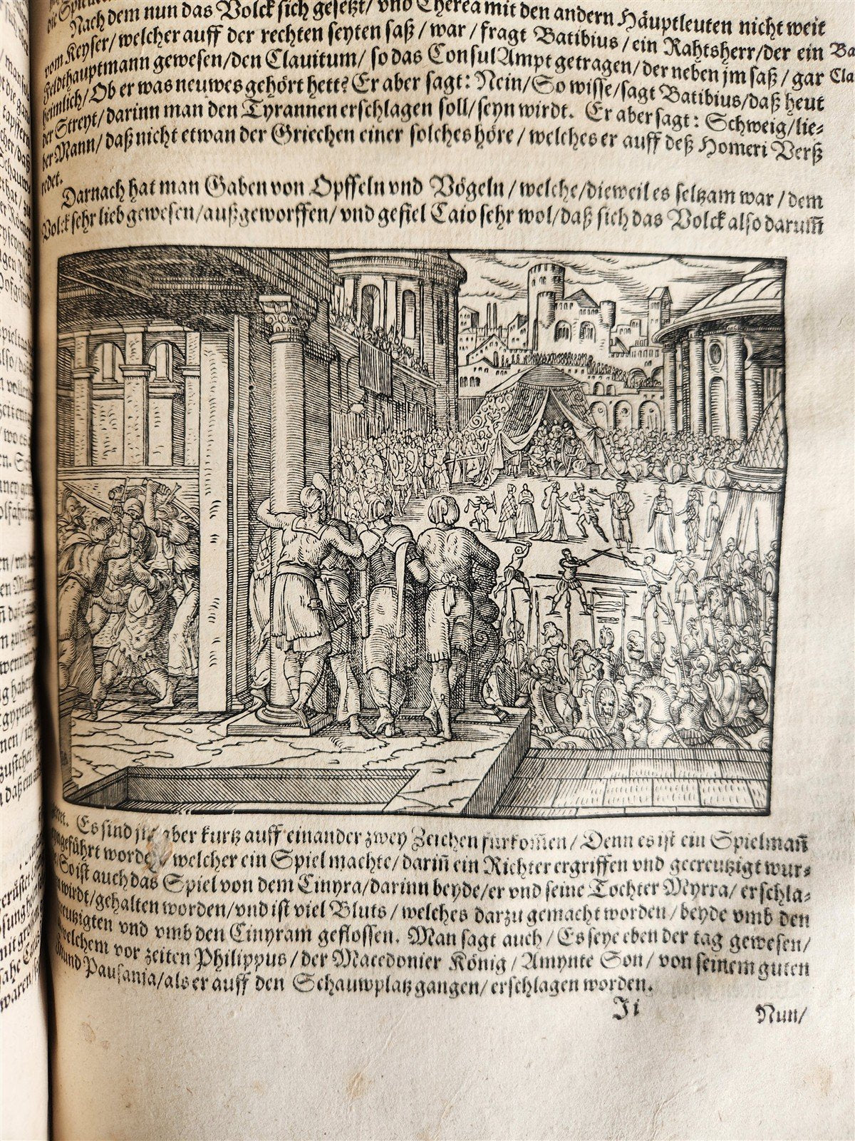 1569 FLAVIUS JOSEPHUS ILLUSTRATED JEWISH HISTORY antique PIGSKIN FOLIO JUDAICA