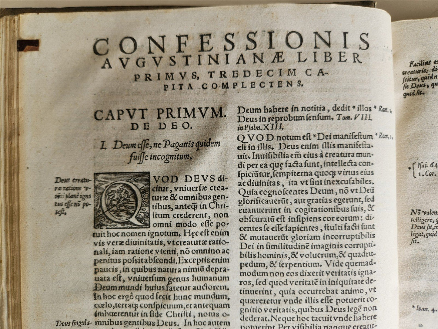 1569 CONFESSIONS of ST.AUGUSTINE by Jerónimo Torres antique PIGSKIN BOUND FOLIO