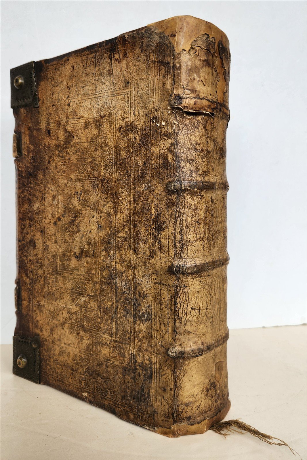 1597 BIBLE in GERMAN ILLUSTRATED by Bocksberger & J. Amman antique PIGSKIN FOLIO