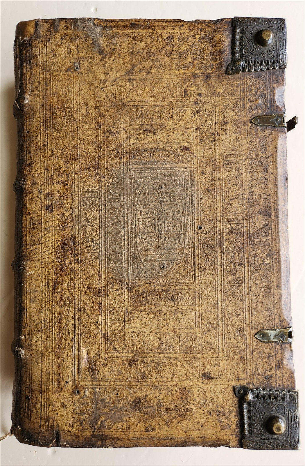 1597 BIBLE in GERMAN ILLUSTRATED by Bocksberger & J. Amman antique PIGSKIN FOLIO