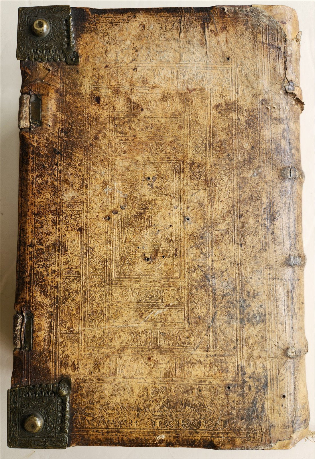 1597 BIBLE in GERMAN ILLUSTRATED by Bocksberger & J. Amman antique PIGSKIN FOLIO