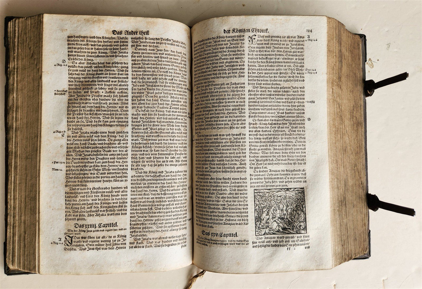 1597 BIBLE in GERMAN ILLUSTRATED by Bocksberger & J. Amman antique PIGSKIN FOLIO