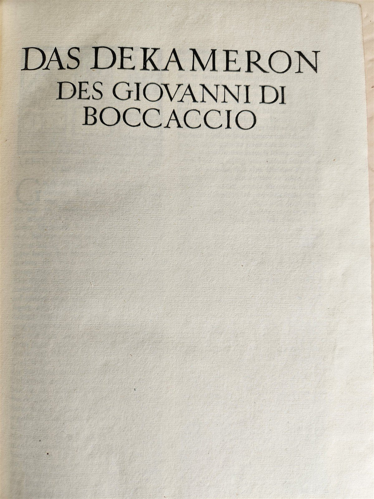 1912 DECAMERON in GERMAN by BOCCACCHIO antique LTD EDITION ILLUSTRATED FOLIO