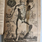 1720 ANATOMY ILLUSTRATED w/ MOVEABLE PARTS antique FOLIO