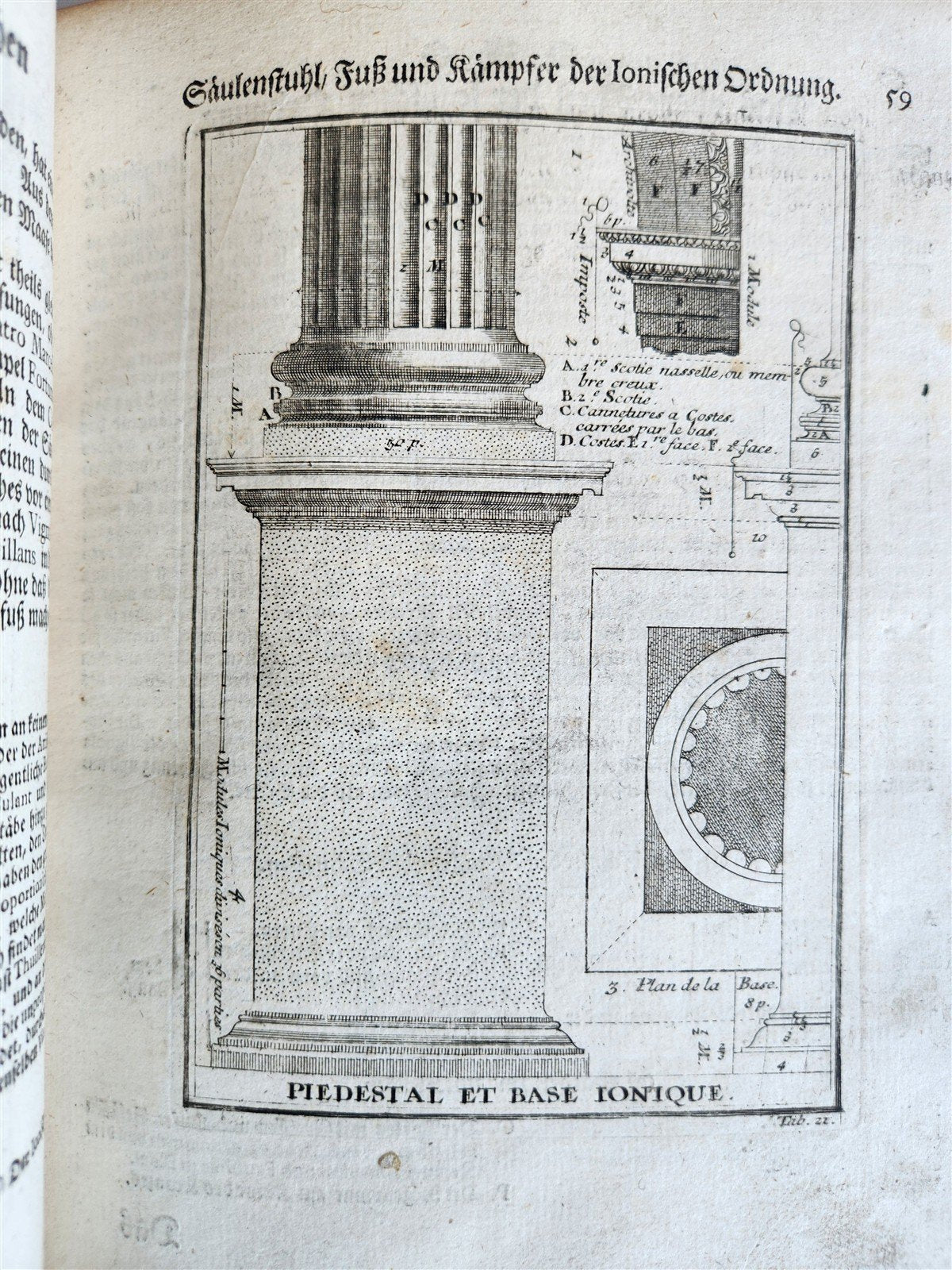 1759 ARCHITECTURE FULLY ILLUSTRATED by d'AVILER antique VIGNOLA MICHELANGELO