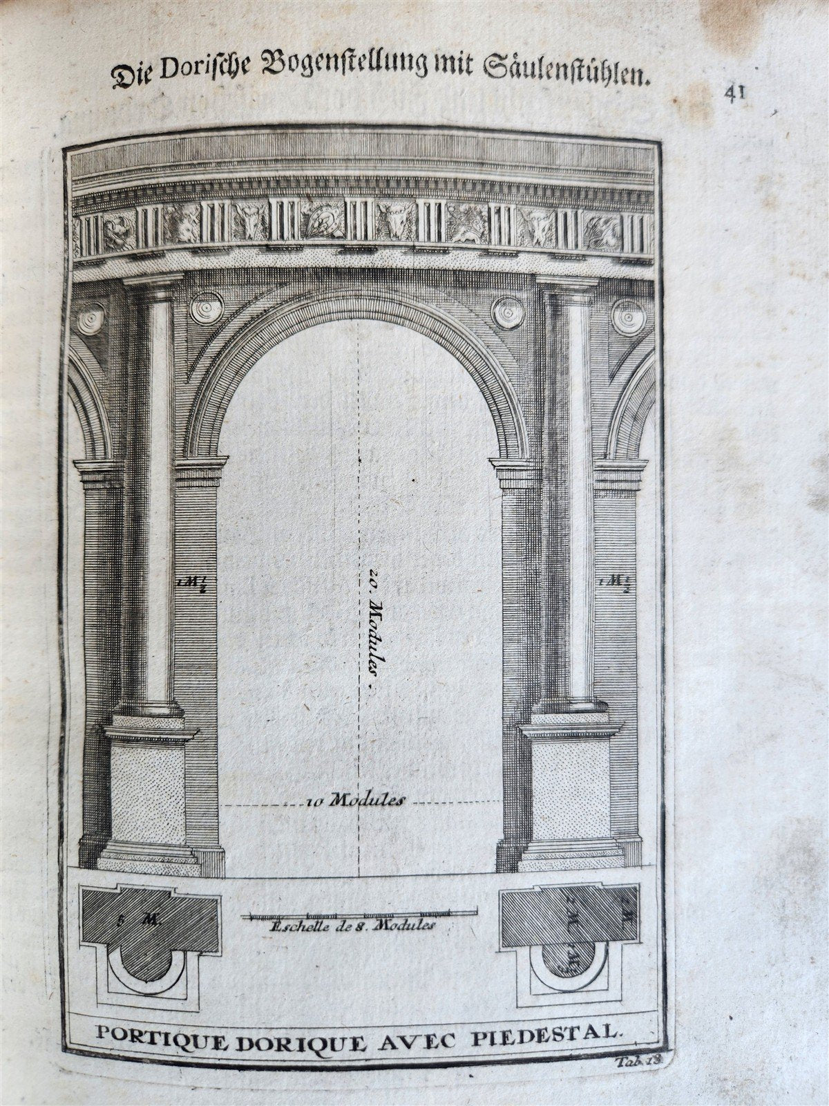 1759 ARCHITECTURE FULLY ILLUSTRATED by d'AVILER antique VIGNOLA MICHELANGELO