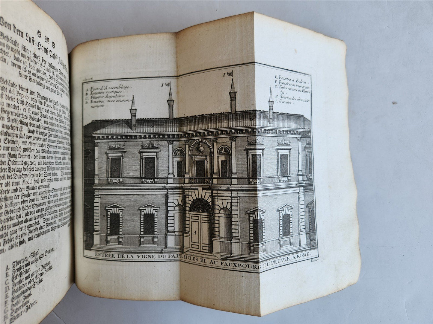 1759 ARCHITECTURE FULLY ILLUSTRATED by d'AVILER antique VIGNOLA MICHELANGELO