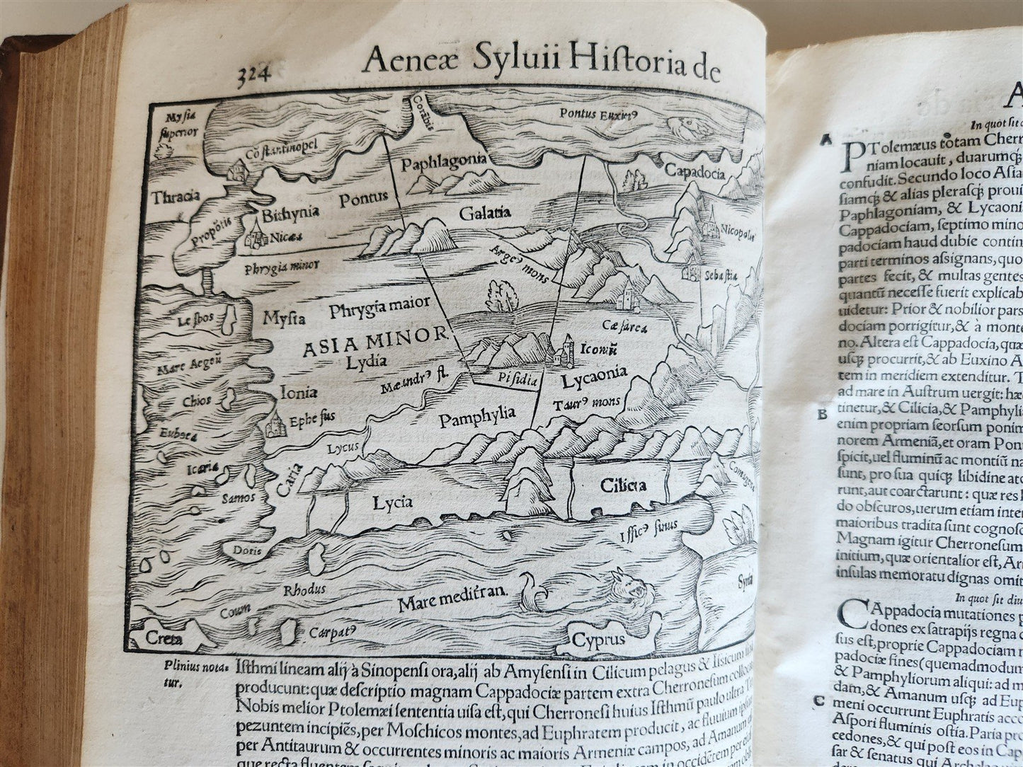 1551 PICCOLOMINI Opera quae extant omnia ILLUSTARTED w/ MAPS antique 16th CENT.