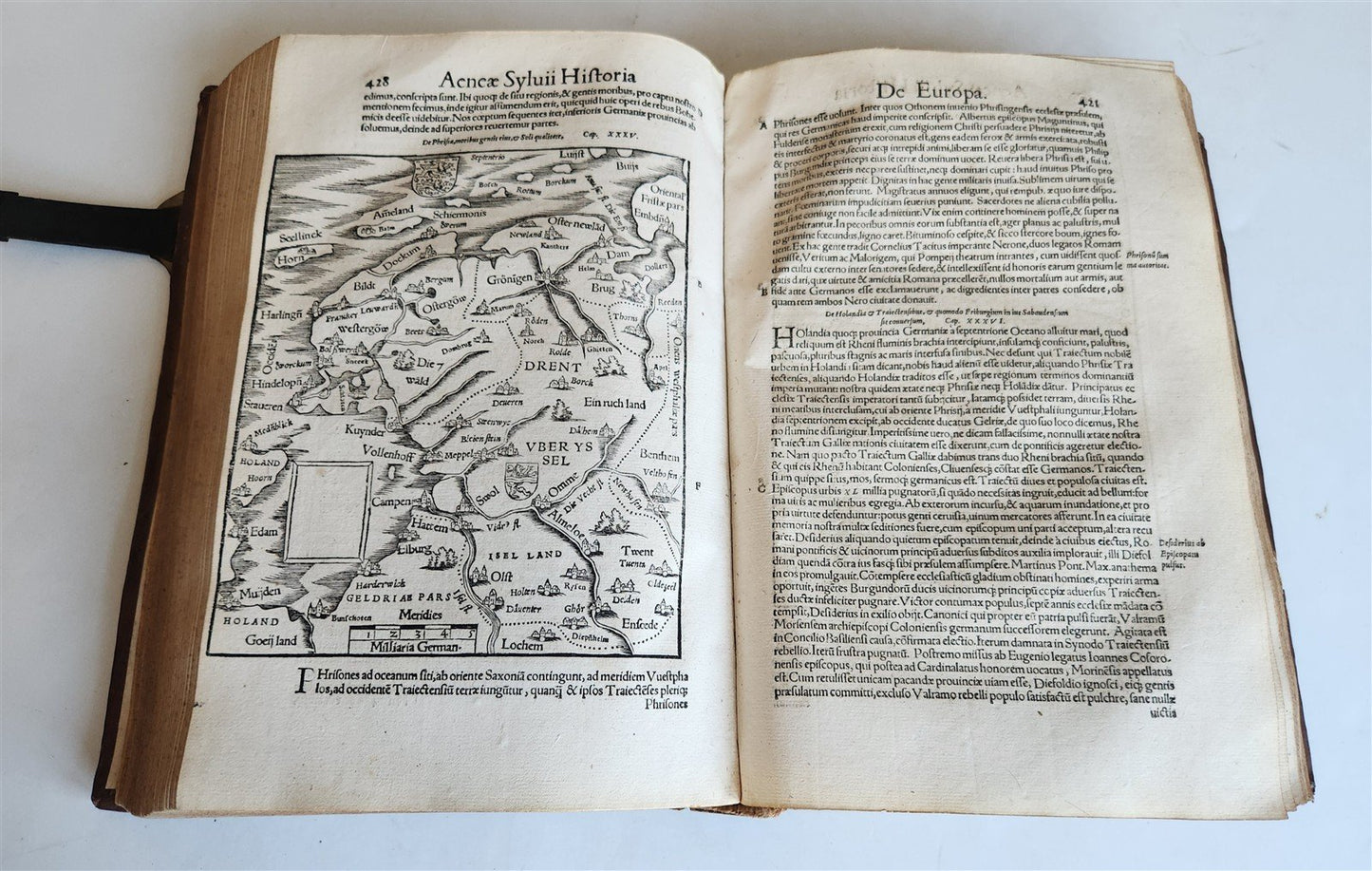 1551 PICCOLOMINI Opera quae extant omnia ILLUSTARTED w/ MAPS antique 16th CENT.