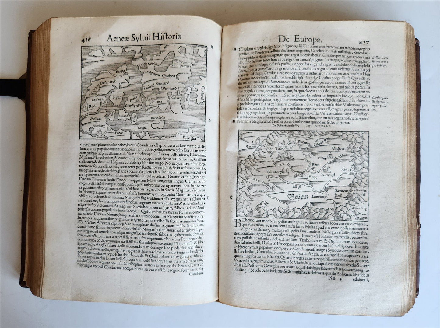 1551 PICCOLOMINI Opera quae extant omnia ILLUSTARTED w/ MAPS antique 16th CENT.