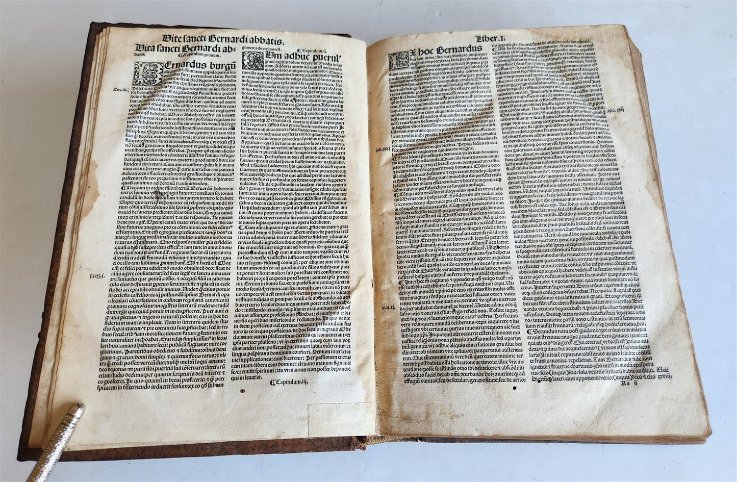 1515 POST-INCUNABULA SERMONS by Bernardus Clarevallensis antique 16th CENTURY
