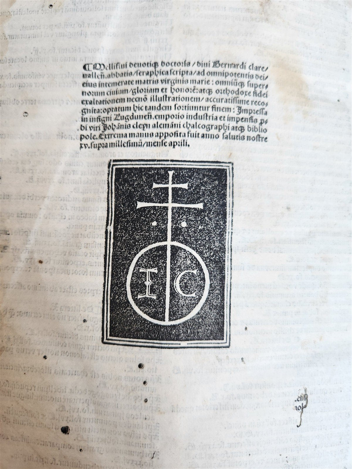 1515 POST-INCUNABULA SERMONS by Bernardus Clarevallensis antique 16th CENTURY