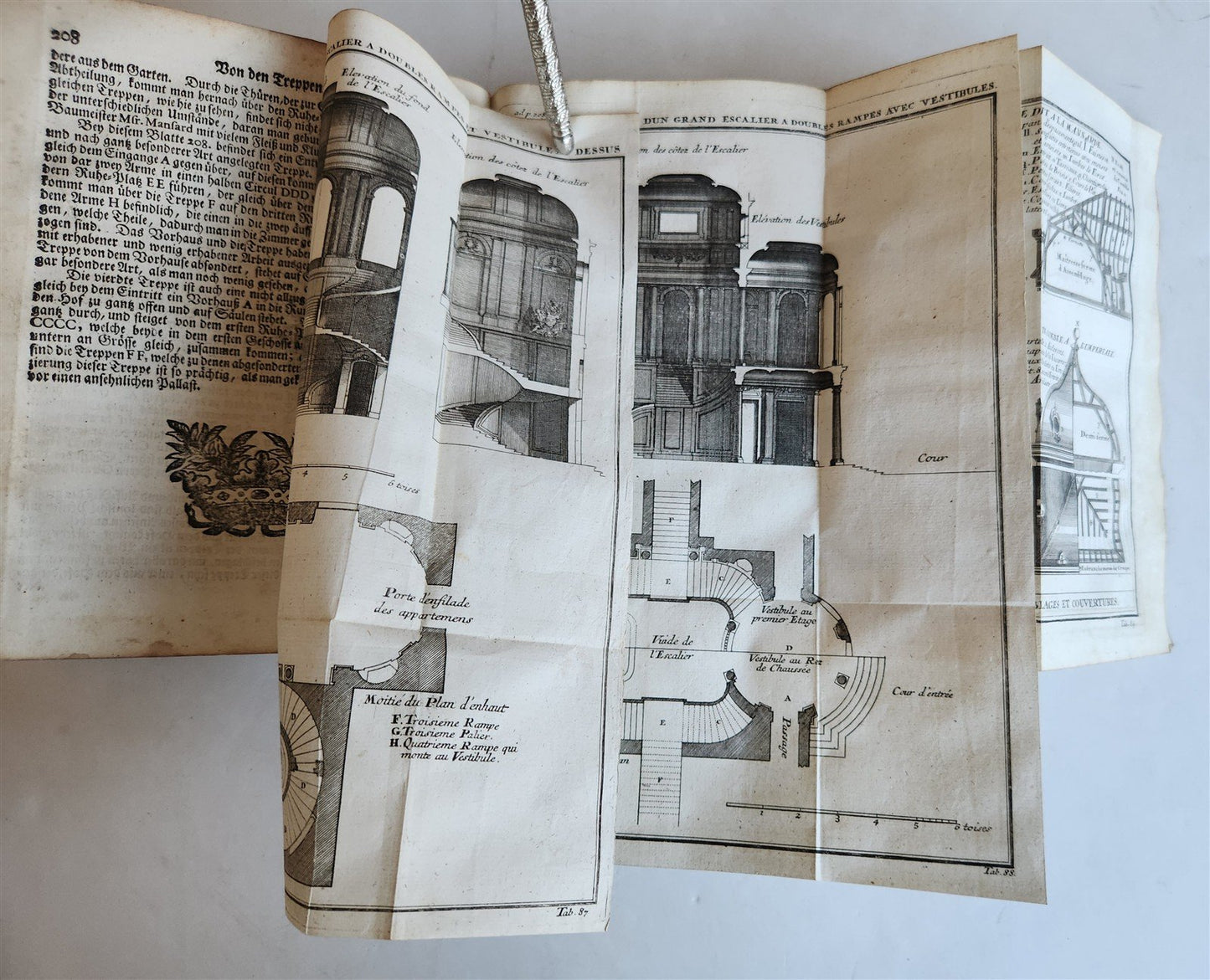 1747 ARCHITECTURE FULLY ILLUSTRATED by d'AVILER antique VIGNOLA MICHELANGELO