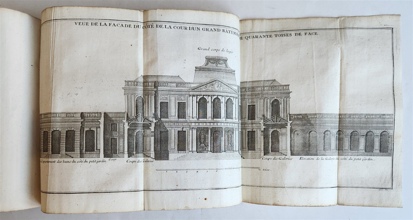1747 ARCHITECTURE FULLY ILLUSTRATED by d'AVILER antique VIGNOLA MICHELANGELO